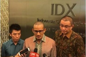 Wakil gubernur terpilih DKI JakartaSandiaga Uno meluncurkan 